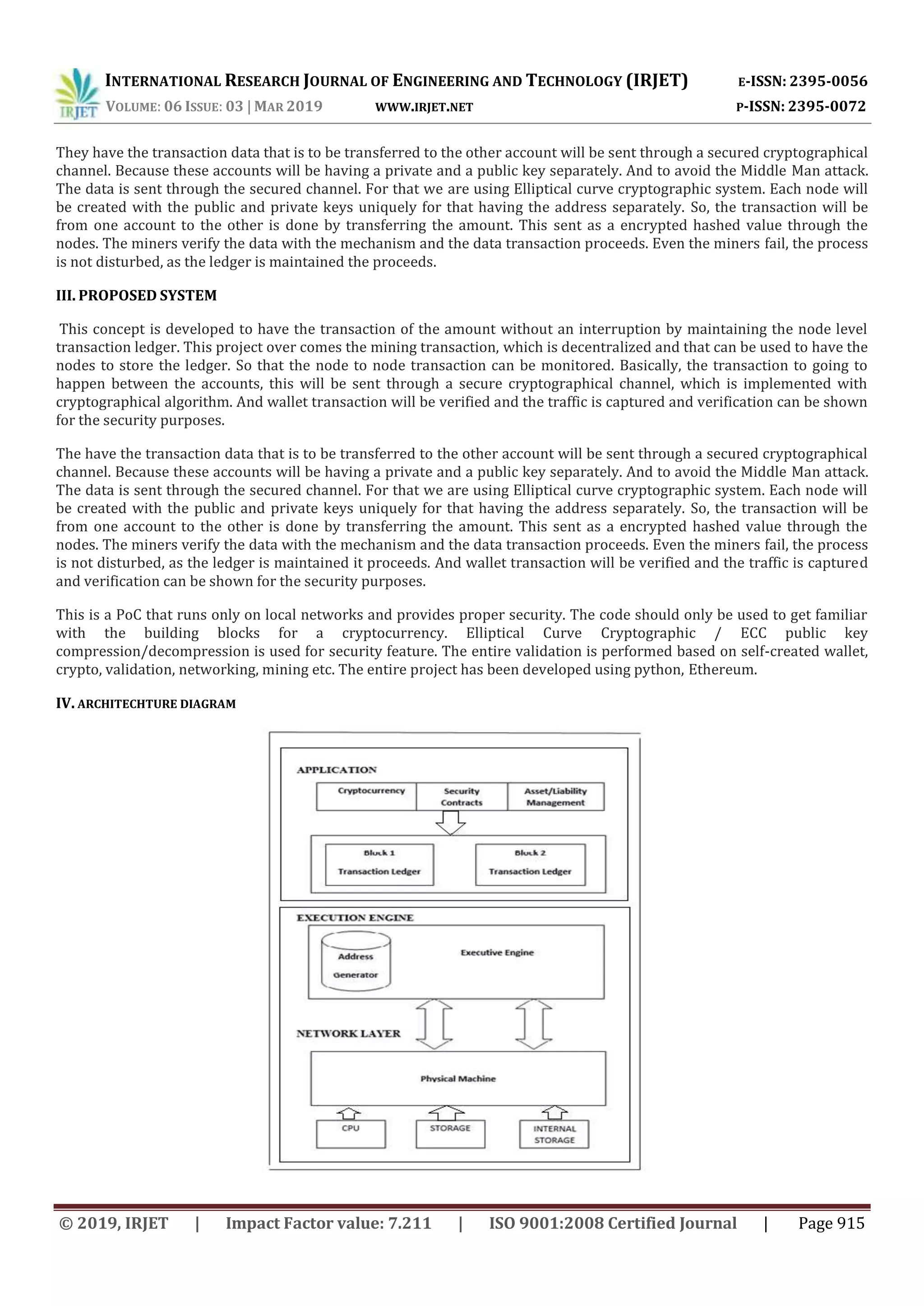 IRJET- Transaction based Block Chain Cryptocurrency | PDF