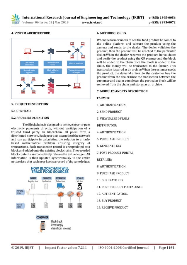 IRJET- Food Supply Chain Management using Blockchain | PDF