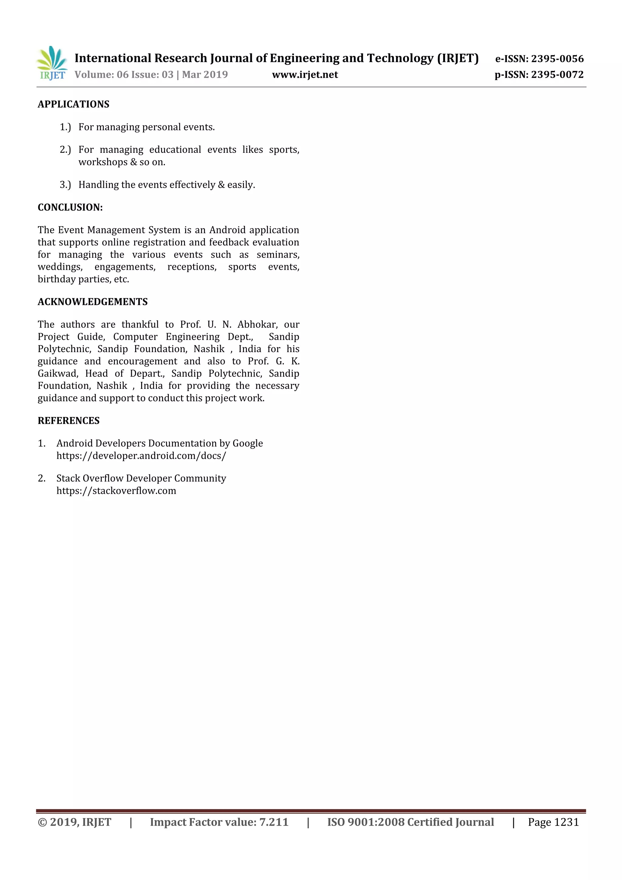 IRJET- Event Compass - An Event Management Application | PDF
