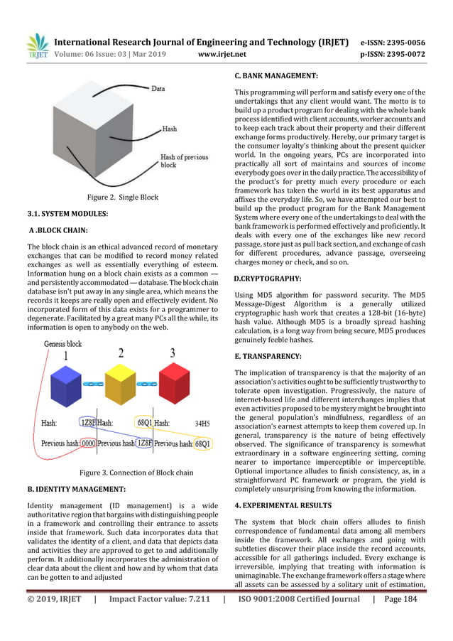 IRJET- Secure Banking System using Block Chain Technology | PDF