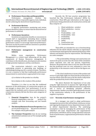 IRJET- A Study on Quantification of Factors Affecting the Quality of ...