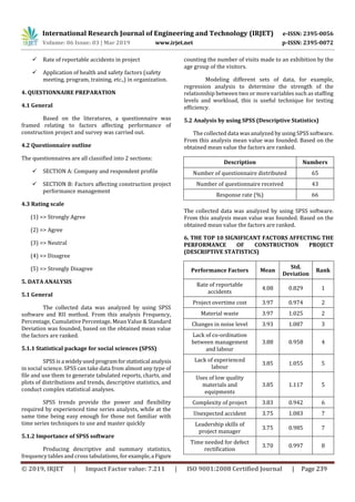 IRJET- A Study on Quantification of Factors Affecting the Quality of ...