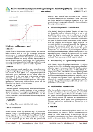 IRJET- Road Accident Prediction using Machine Learning Algorithm | PDF