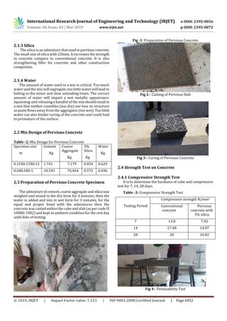 IRJET- Experimental Investigation on Pervious Concrete using Nano ...