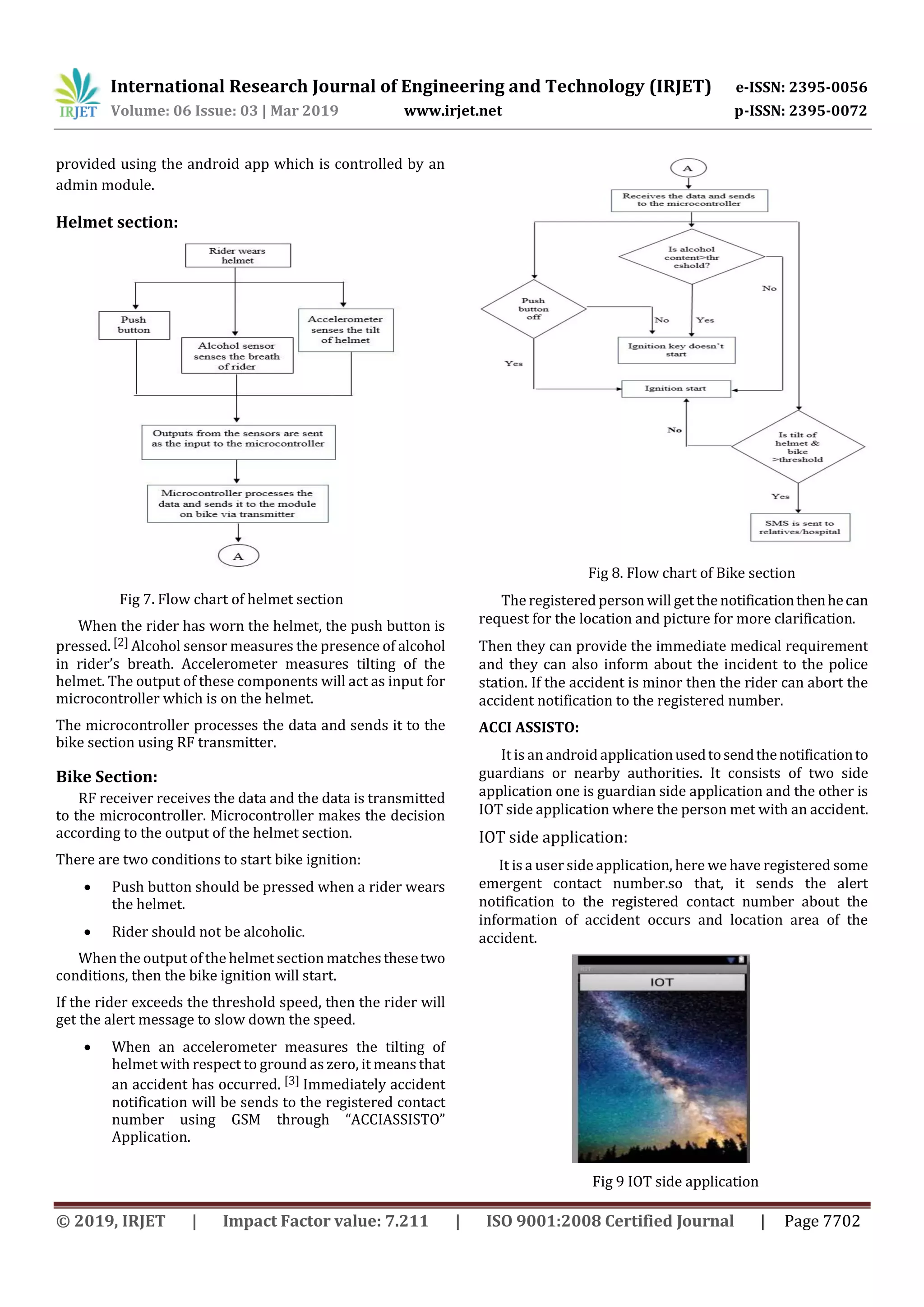 IRJET- Smart Helmet for Safety and Accident Detection using IOT | PDF