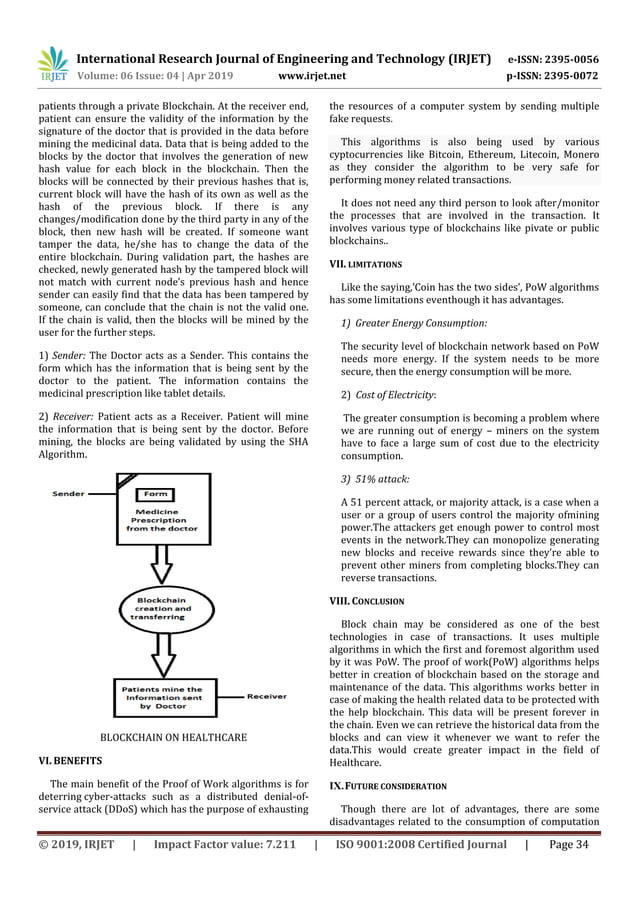 IRJET- Transaction of Healthcare Records using Blockchain | PDF