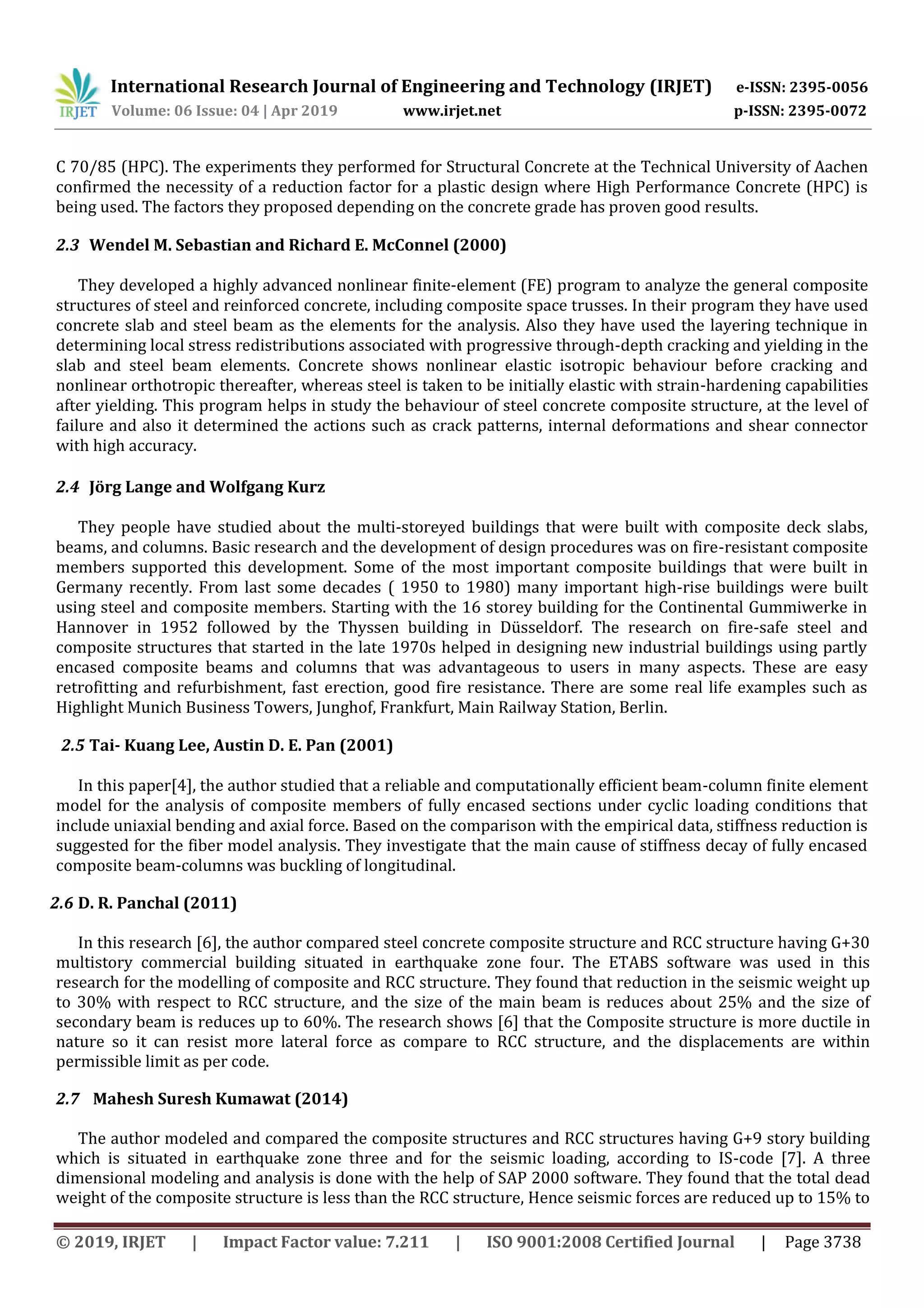 IRJET- A Review on Comparative Study on the Seismic Behaviour of RCC ...