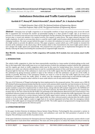 IRJET- Ambulance Detection and Traffic Control System | PDF