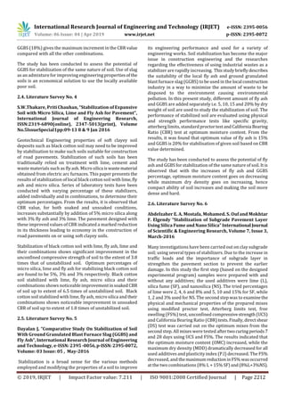 IRJET- Review on Soil Stabilization Technique | PDF