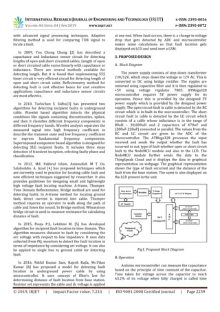 IRJET- Design and Development of Underground Cable Fault Detection and
