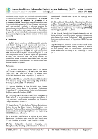 IRJET- Detection of Plant Leaf Diseases using Machine Learning | PDF
