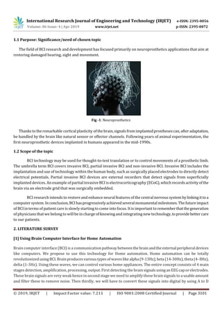 IRJET- Survey on Home Automation System using Brain Computer Interface ...