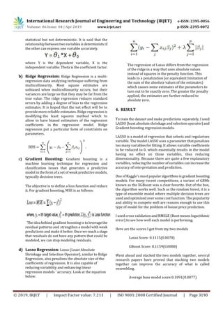 IRJET- House Rent Price Prediction | PDF
