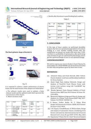IRJET- Design and Durability Analysis of Ladder Chassis Frame | PDF