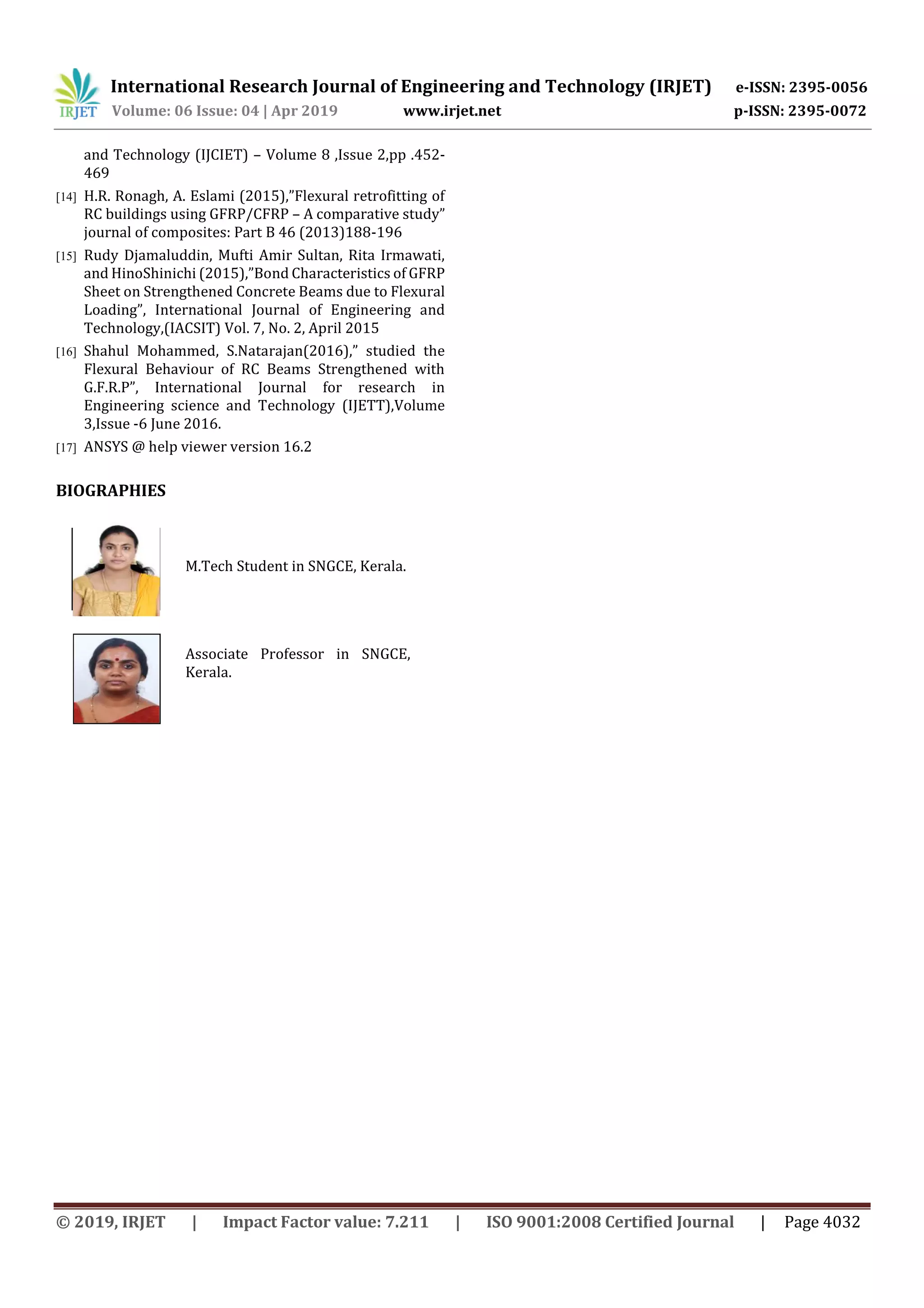 IRJET- Numerical Study on FRP Retrofitted RC Beam Suffering from IC ...