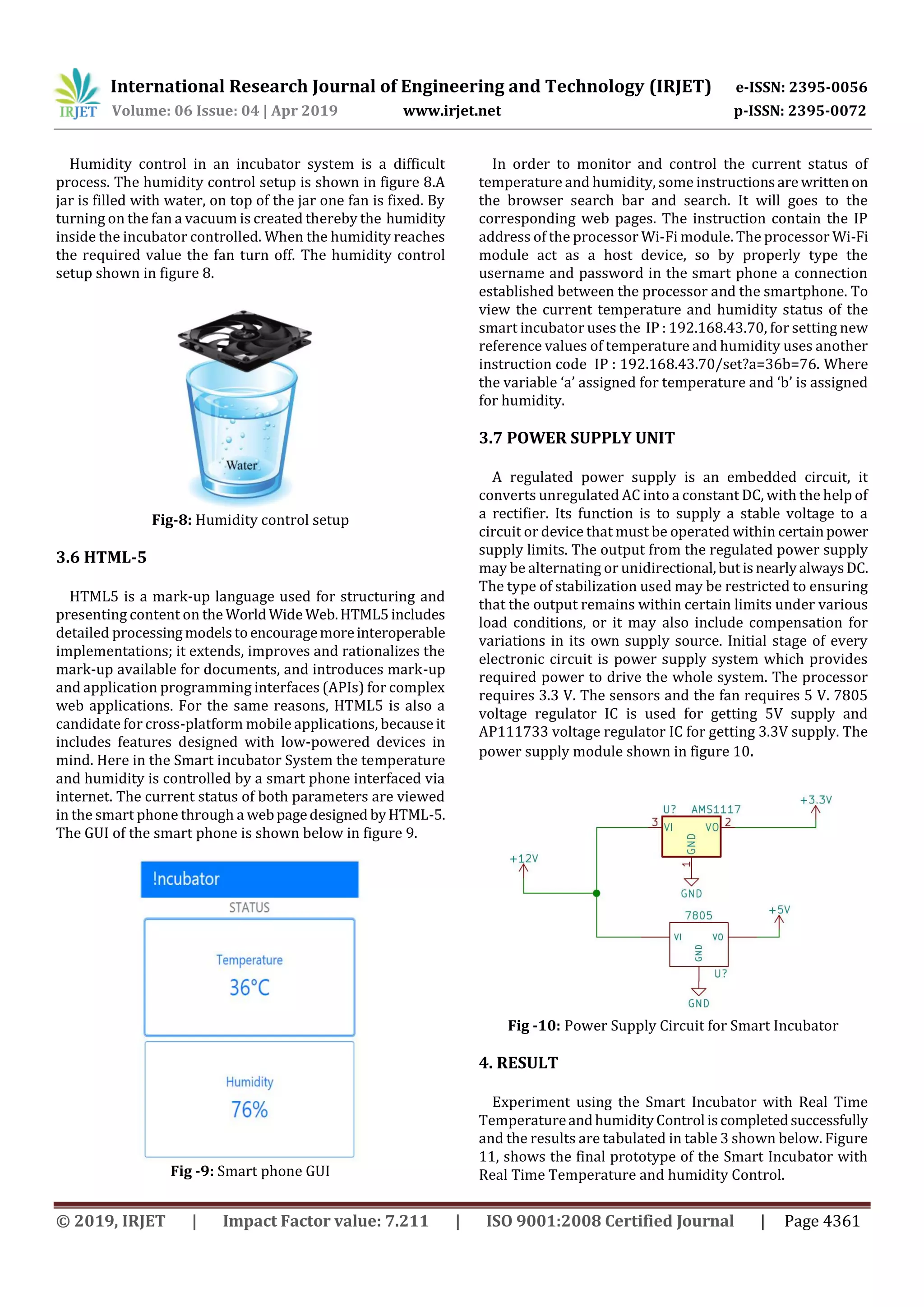 IRJET- Smart Incubator with Real Time Temperature and Humidity Control ...