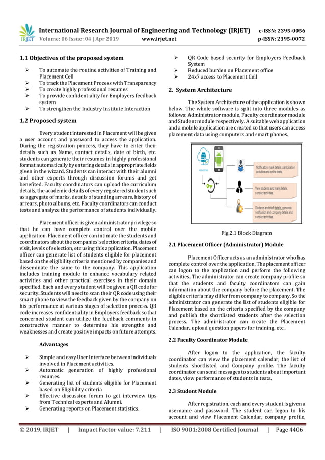 IRJET- Enhanced Mobile Application for Training and Placement Cell | PDF