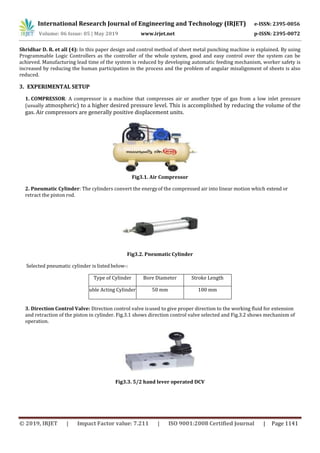 IRJET- Design and Development of Pneumatic Punching Machine | PDF