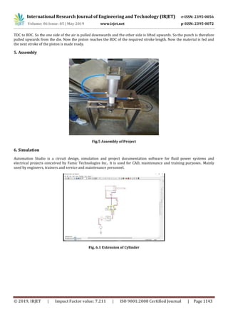 IRJET- Design and Development of Pneumatic Punching Machine | PDF
