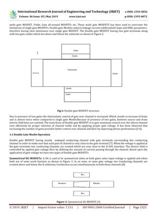 IRJET- Simulation of 10nm Double Gate MOSFET using Visual TCAD Tool | PDF