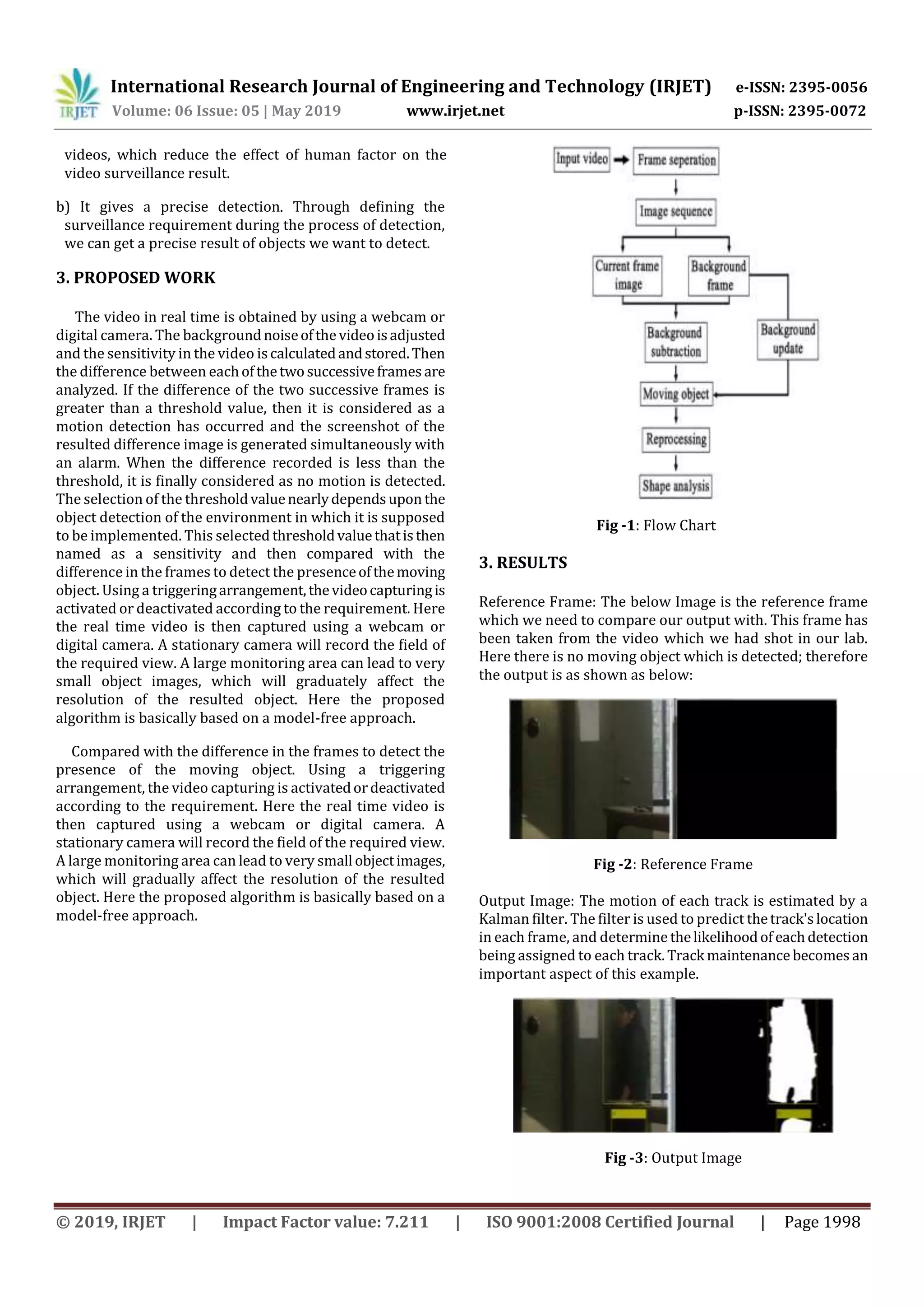 IRJET- Moving Object Detection with Shadow Compression using Foreground ...