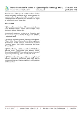 IRJET- Android Application for Training and Placement Cell using ...