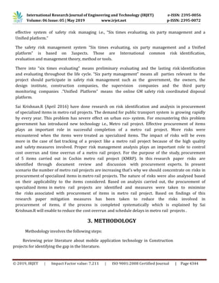 IRJET-Risk Management Analysis on Cochin Metro Rail Project | PDF