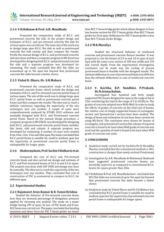 IRJET- A Literature Review on Comparative Study of Deflection Behaviour ...