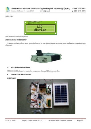 IRJET- Automatic Plant Watering System using Arduino | PDF