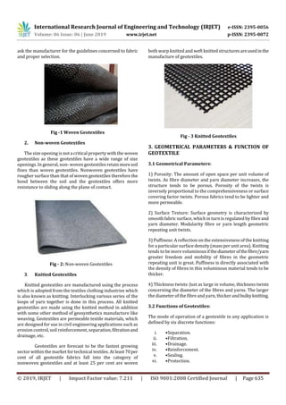 IRJET- Evaluating the Benefits of Using Geotextiles in Road ...