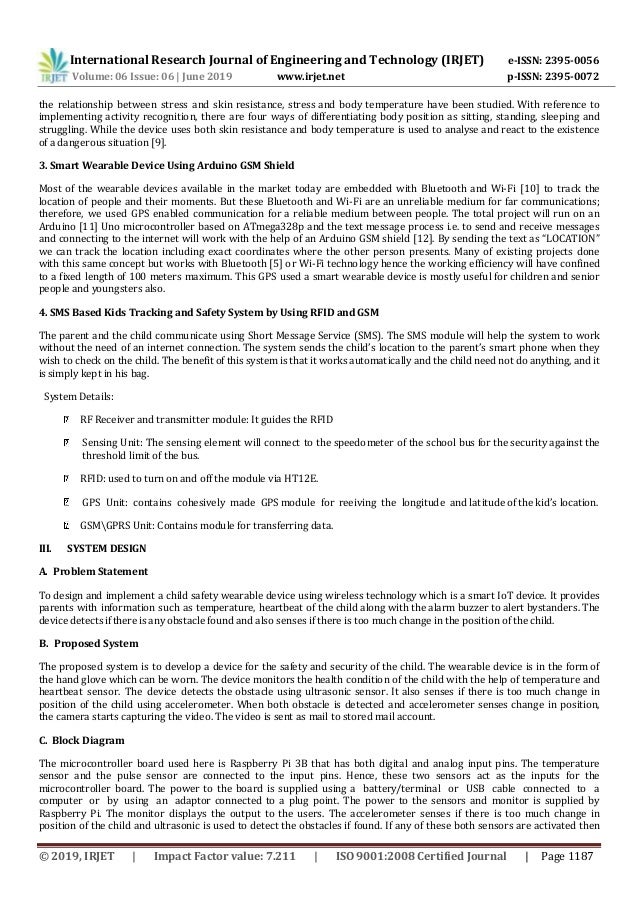 IRJET Child Safety Wearable Device using Wireless Technology