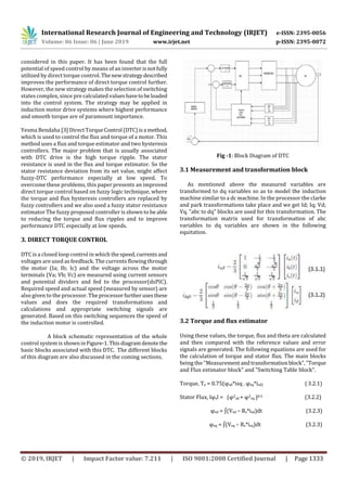 IRJET- Direct Torque Control of Induction Motor | PDF