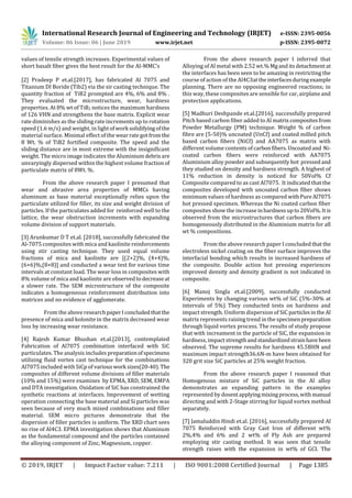 IRJET- A Literature Review on Aluminium-7075 Metal Matrix Composites | PDF