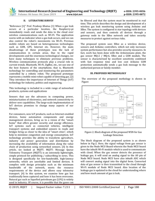 IRJET- A Study on: Wireless Sensing Network (WSN) Gas Leakage Detection ...