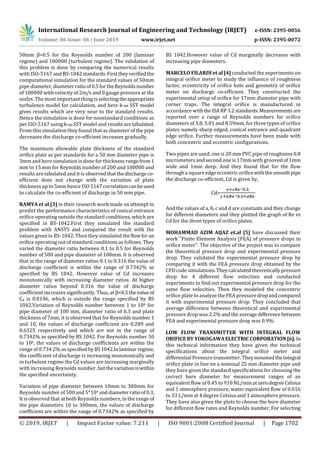 IRJET- CFD Analysis of Flow through Integral Orifice Plate Assemblies ...