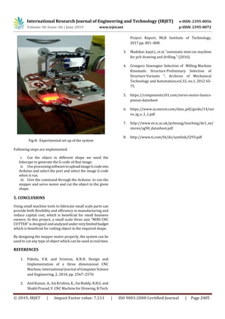 IRJET - An Embedded Approach for Design and Development of the Mini CNC ...