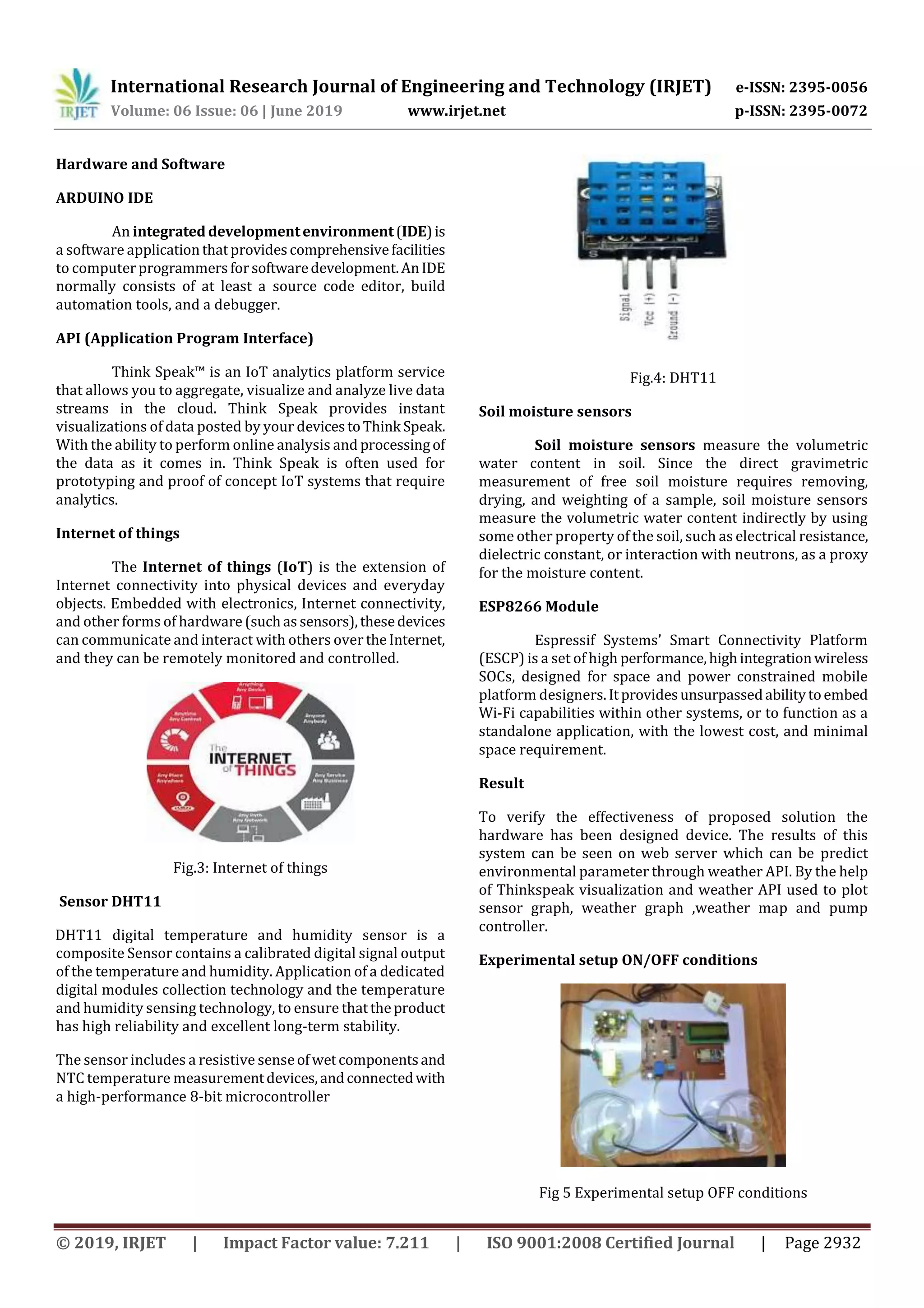 IRJET- Implementation of IoT in Agriculture with Real Time ...