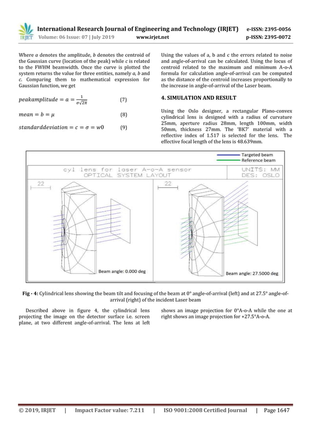IRJET- Detection of Angle-of-Arrival of the Laser Beam using a ...