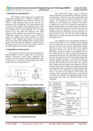 IRJET- Experimental Investigation on the Performance of V.C.R. System ...