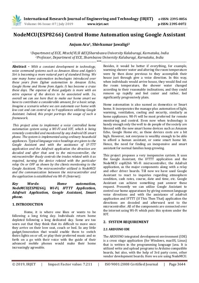 home automation using google assistant