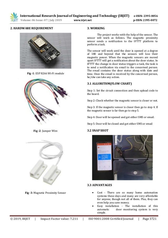 Irjet Automatic Door Monitoring System