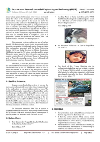 IRJET- IoT based Intelligent Car System for Preventing Suffocation in ...