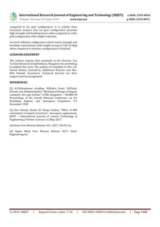 IRJET- Structural Design Analysis of Bypass Casing for an Aero Engine | PDF