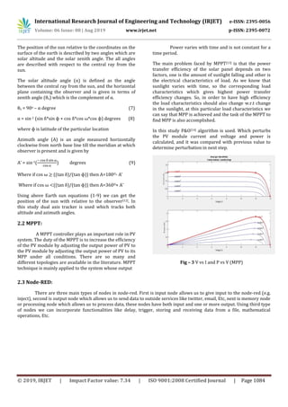 IRJET- Implementation of IoT based Dual Axis Photo-Voltaic Solar ...