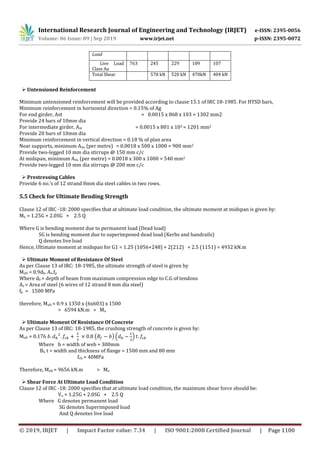 IRJET- Design of a Prestressed Concrete Bridge and Analysis by ...