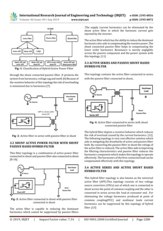 IRJET- Hybrid Active Power Filter Topologies for Power Quality ...