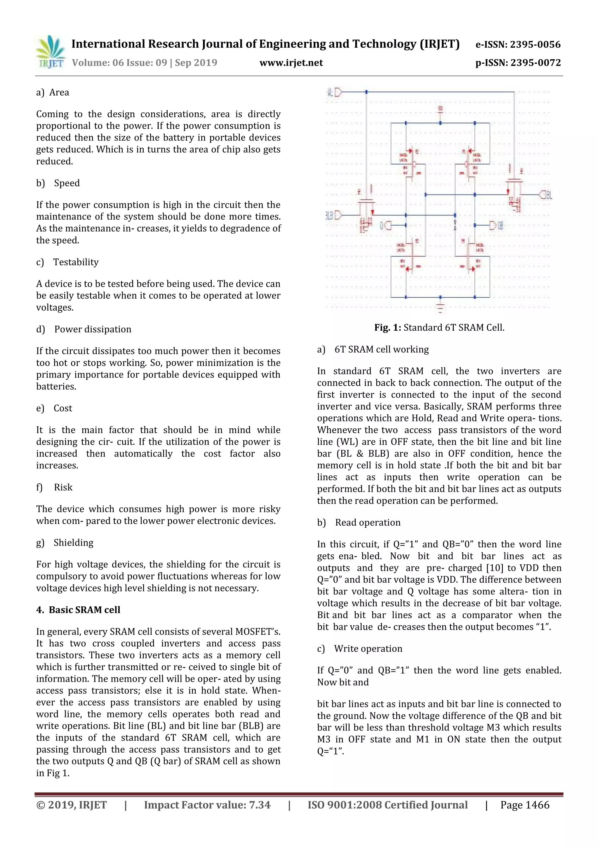 IRJET- Low Voltage High Speed 8T SRAM Cell for Ultra-Low Power ...
