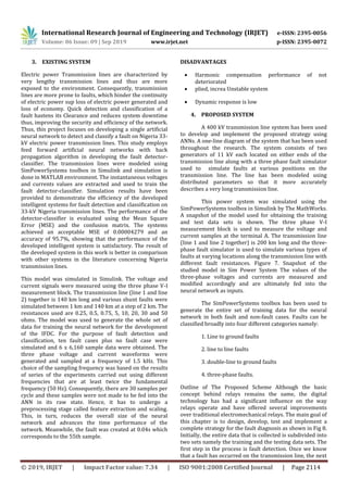 IRJET- Three Phase Line Fault Detection using Artificial Neural Network ...
