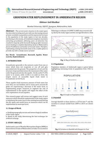 IRJET- Groundwater Replenishment in Ambernath Region | PDF