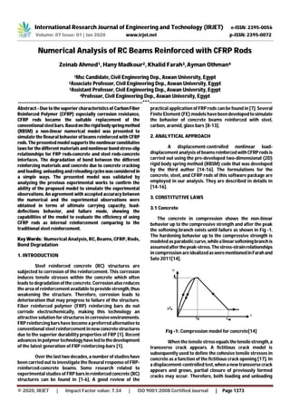 IRJET- Numerical Analysis of RC Beams Reinforced with CFRP Rods | PDF